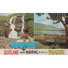 Scotland Where Motoring Through Is Such Fun A Pleasure 1970s Postcard