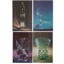 7 x STEUBEN GLASS unused postcards, CORNING GLASS CENTER, NEW YORK, USA