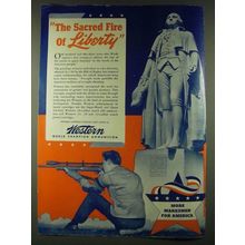 1942 Western Ammunition Ad - The sacred Fire of Liberty