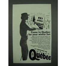 1955 Quebec Canada Tourism Ad - For Winter Fun