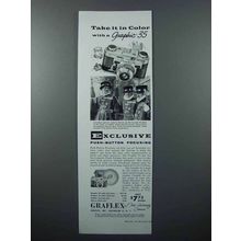 1956 Graflex Graphic 35 Camera Ad - Take Color
