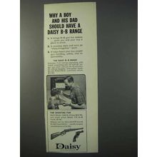1963 Daisy 1894 BB Gun Ad - Boy and Dad Have BB Range