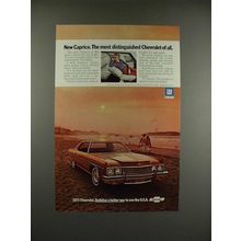 1973 Chevrolet Caprice Coupe Car Ad - Distinguished