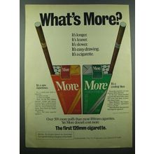 1975 More Cigarettes Ad - What's More?