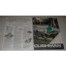 1985 Cushman Front Line Mower Ad - Grass Grooming System