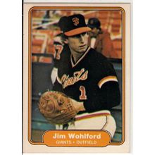 1982 Fleer baseball card 403 Jim Wohlford– Giants