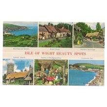 ISLAND BEAUTY SPOTS, THE ISLE OF WIGHT multiview, used postcard 1971 pm #