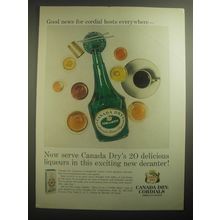 1959 Canada Dry Cordials Ad - Good news for Cordial hosts everywhere