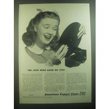 1945 American Export Lines Ad - The Japs were hard on Jive!