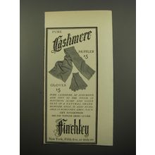 1950 Finchley Cashmere Muffler and Gloves Advertisement - Pure Cashmere