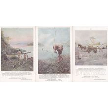 Transport Through The Ages Stone Age Prehistoric 3x Postcard s