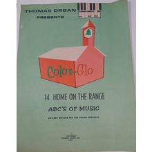 thomas organ home on the range sheet music 1967 ABC's of music