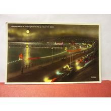 PROMENADE AND PIER, COLWYN BAY, CLWYD, WALES used vintage postcard 1939 pm =