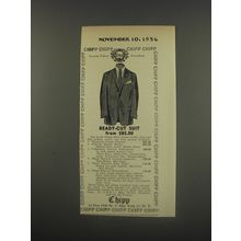 1956 Chipp Fashion Ad - Ready-cut suit from $85.00