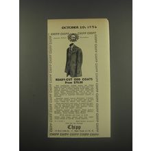 1956 Chipp Fashion Ad - Ready-cut odd coats from $70.00