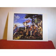 BACCHUS and ARIADNE by Titian unused vintage postcard THE NATIONAL, LONDON #