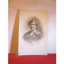 A YOUNG LADy, antique portrait photograph postcard by W E Harper of Ludlow =