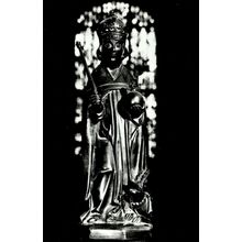 Statue Of Henry VI Kings College Chapel Real Photo Rare Postcard