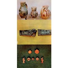 Chateau De Caen Normandy Old Coins Relics Pottery French 3x Postcard s