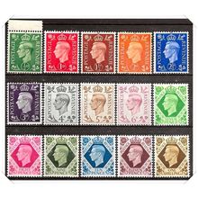 KGVI, 1937-47 SG462-475 ½d-1s, Dark Colours Set Mounted Mint hrd2a