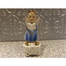 Vintage Angel Holy Water Wall Pocket God Bless Our Home Art Japan