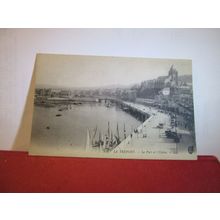 LE PORT ET L'EGLISE, LE TREPORT, LA NORMANDIE, FRANCE unused antique postcard =