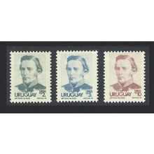 Uruguay Artigas Definitives 3v the Highest Values 1976 MNH SG#1649-1651a