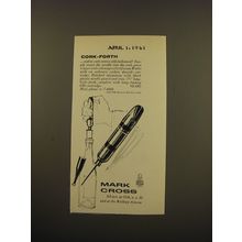 1961 Mark Cross Advertisement - Cork-Forth