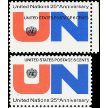 1419, Mint NH 6¢ Huge Black Color Shift Error With Normal .. Stuart Katz