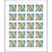 Mystery Message Sheet of 20 Current Rate Postage Stamps Scott 5614
