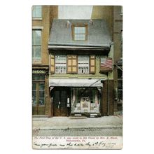 Postcard USA PA Pennsylvania Philadelphia the first flag Mrs Mund posted 1906