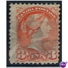 Canada 1873 SG96 3c Orange-Red Fine Used