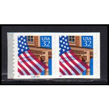 2915A 32c U.S. Flag Over Porch Very Fine MNH CNP Left 22222A P/UL PA1794