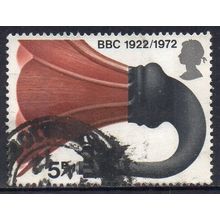 GB 1972 50th Anniversary of BBC Broadcasting - Horn Loudspeaker 5p Used