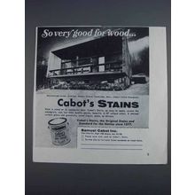 1980 Cabot's Stains Ad - So Very Good For Wood