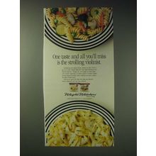 1989 Weight Watchers Pasta Primavera and Chicken Fettucini Ad - One taste