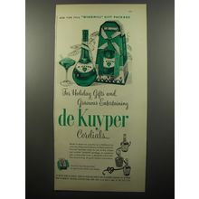 1950 de Kuyper Creme de Menthe Ad - Ask for this windmill gift package