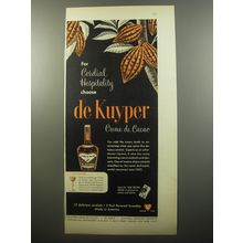 1950 de Kuyper Crme de Cacao Ad - For Cordial Hospitality