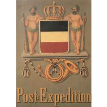Posthausschild Norddeutsche Bundespost 1868 German Sign Postcard
