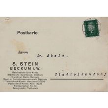 Dresdner Bank Beckum Rhine Postal Order Receipt Old German Postcard