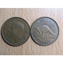 Australia 1948 1d Penny Coin