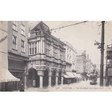 ED41 EXETER - THE GUILDHALL AND HIGH STREET. LL PRINTED POSTCARD