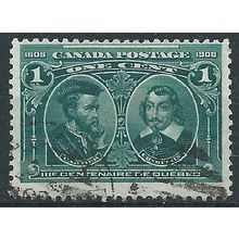 Canada 1908 SG189 1c Blue0Green Fine Used....