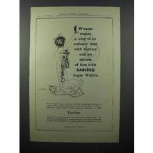 1903 Nabisco Sugar Wafers Ad - Woman Makes a King