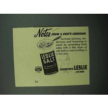 1940 Leslie Salt Ad - Notes From a Cookbook