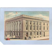 New York Elmira US Post Office & Court House w/Old Car ny_box3~1082