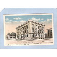 New York Elmira Post Office & Century Club Street Scene Intersection ny_bo~1083