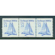2134 14c Iceboat Very Fine MNH Dry Gum PNC 3/3 W0400