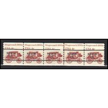 1898Ab 4c Stagecoach Fine MNH Dry Gum PNC 6/5 Line Gap AA0100