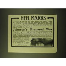 1902 S.C. Johnson Prepared Wax Ad - Heel Marks